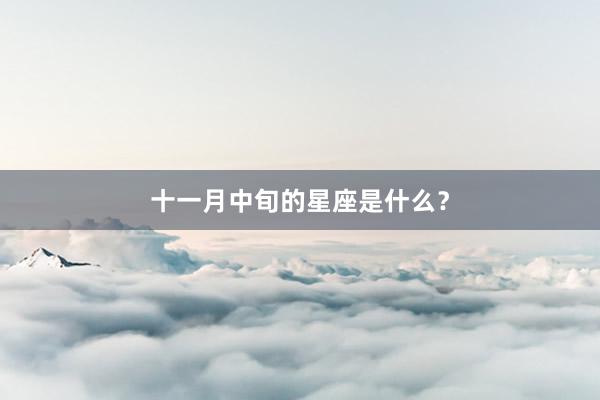 十一月中旬的星座是什么？